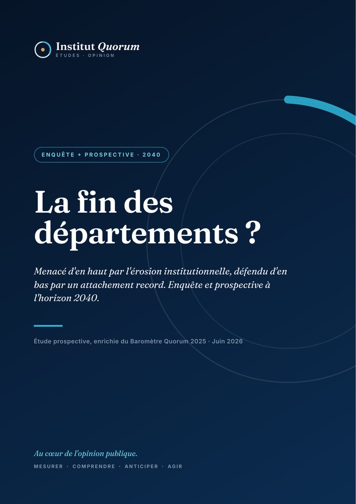 Couverture du rapport « 2040 : La fin des Départements ? » — Institut Quorum